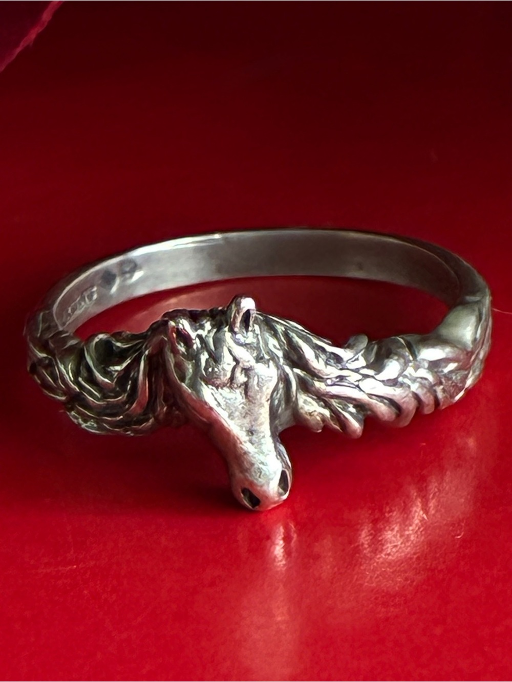 Sterling Silver Horse Head Ring size 7️⃣